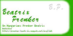 beatrix prenker business card